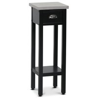 Sängbord Hugo - 70 cm (Svart med cementtopp) Sängbord Hugo - 70 cm (Svart med cementtopp)