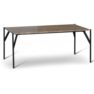 Table basse Paus - Pitement air noir / Pierre marbre Empradore 110x60 cm