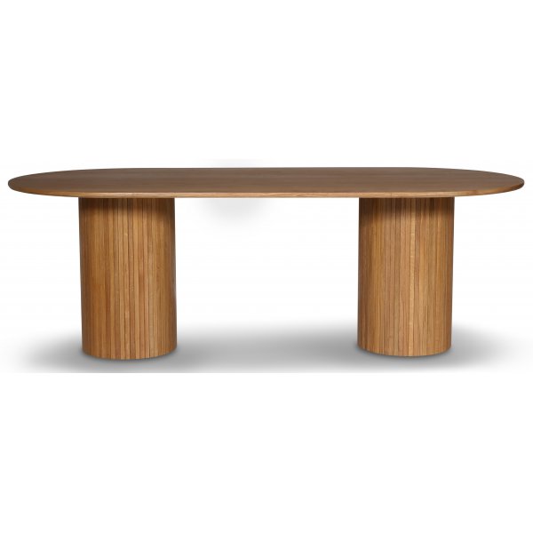 Nova ovalt matbord i oljad ek 215x100 cm