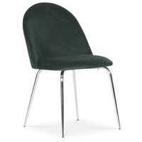 Plaza velvet stol - Grön / Krom
