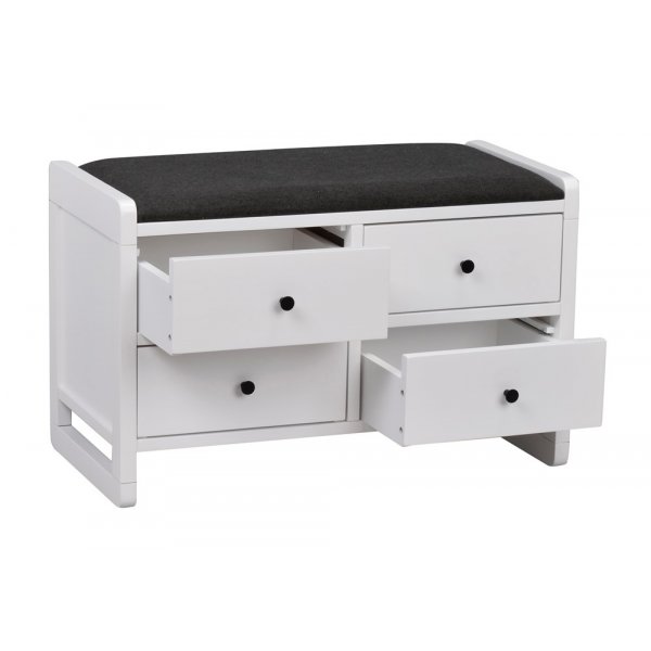 Confect förvaringsbänk - Vit/svart Confect förvaringsbänk - Vit/svart