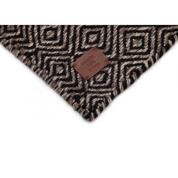 Wollen vloerkleed Toby - Zwart Wollen vloerkleed Toby - Zwart