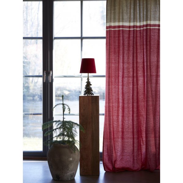 Rideau Carin lot de 2 2 x 140 x 260 cm - Rouge