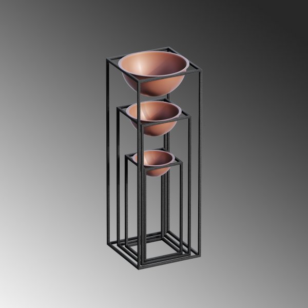 Pot Plato 19 - Noir/cuivre