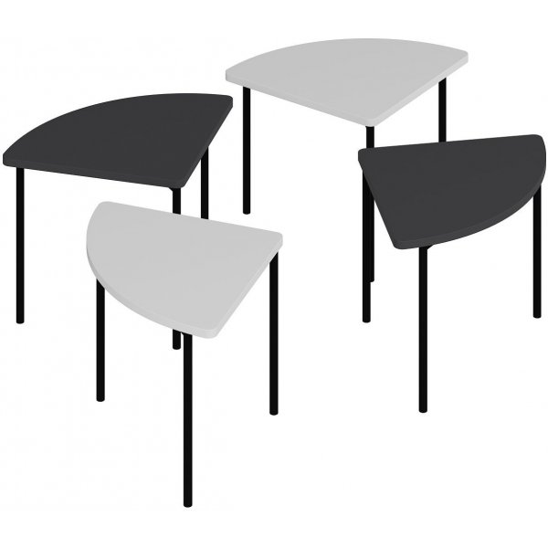 Table basse Emma Ø90 cm - Blanc/anthracite Table basse Emma Ø90 cm - Blanc/anthracite