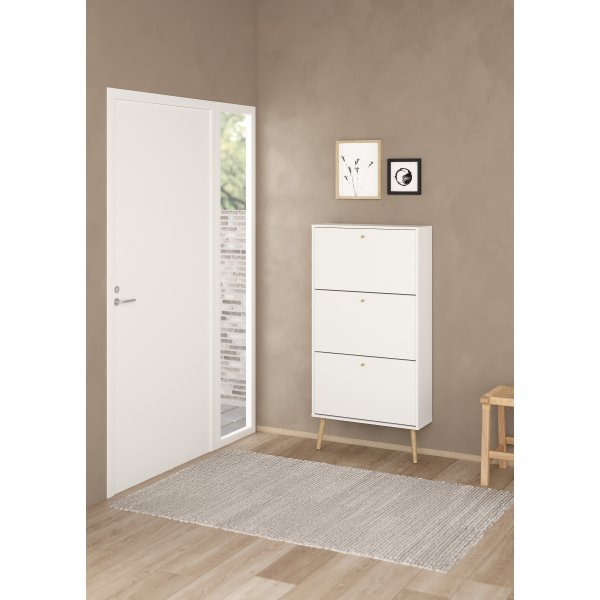 Skoskp Bodo | 3 fllbara luckor | Vit