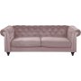 Charlietown 3-sits soffa - Puderrosa