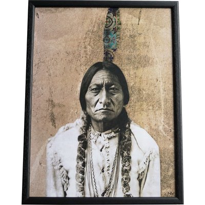 Tavla Sitting Bull - Svart ram