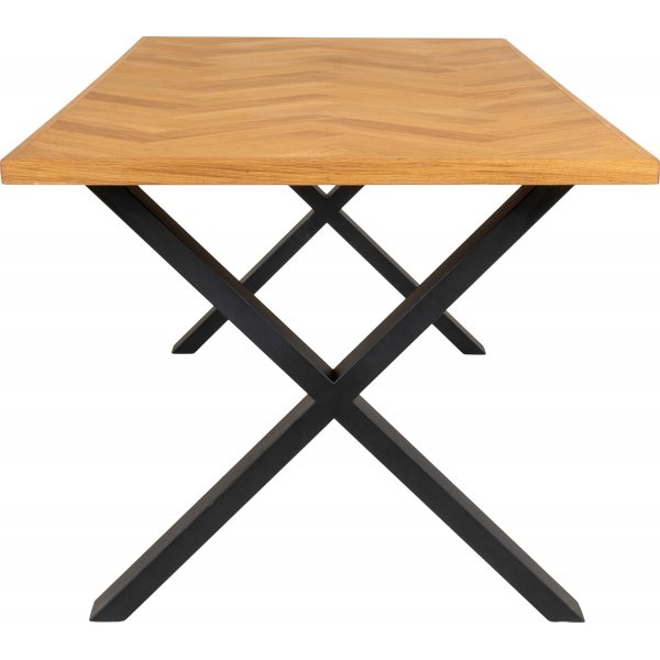 Table à manger Bordeaux 200 x 95 cm - Chêne motif chevrons Table à manger Bordeaux 200 x 95 cm - Chêne motif chevrons