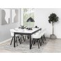 Mosel frlngningsbart matbord 215-315 cm - Vit/Svart