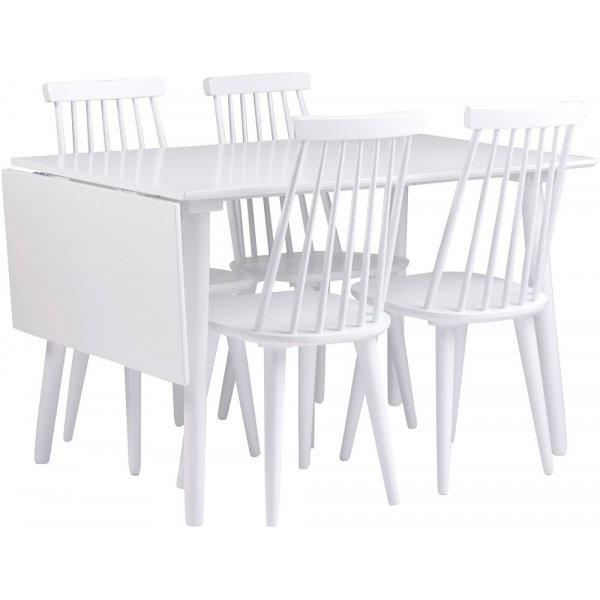 Dalsland klaffbord 120-165 cm - Vit Dalsland klaffbord 120-165 cm - Vit