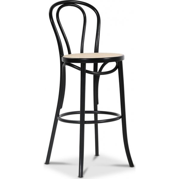 Tabouret de bar No 18 avec assise en rotin - N\\\'importe quelle couleur sur le cadre