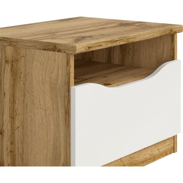 Nuis nachtkastje - Eiken/wit