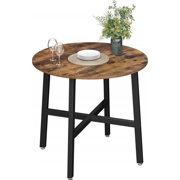 Table à manger Formosa Ø80 cm - Marron/noir Table à manger Formosa Ø80 cm - Marron/noir