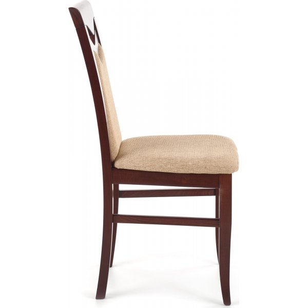 Chaise de salle à manger Melanie - Noyer/beige Chaise de salle à manger Melanie - Noyer/beige