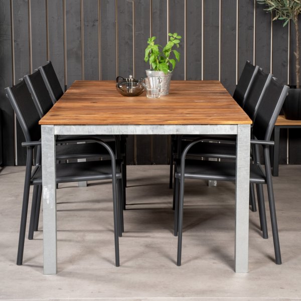 Zenia matbord 200 x 100 cm - Natur/Silver Zenia matbord 200 x 100 cm - Natur/Silver