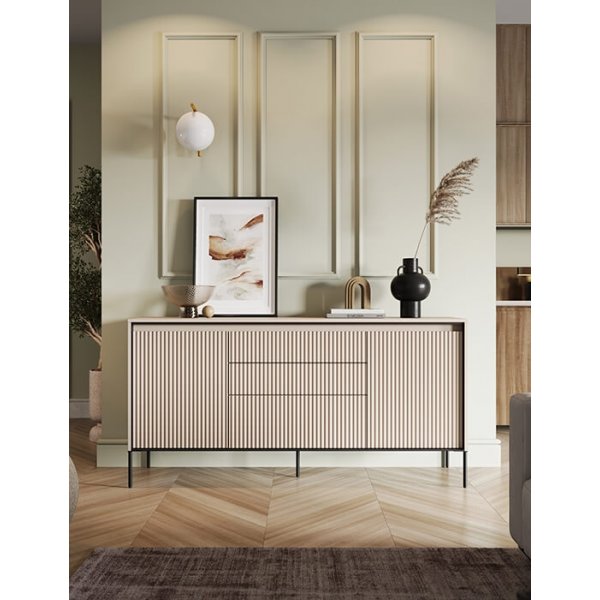 Buffet Trend L166 cm - Beige/noir Buffet Trend L166 cm - Beige/noir