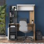 Hanna skrivbord 7, 117 x 46 cm - Antracit/valnt/vit