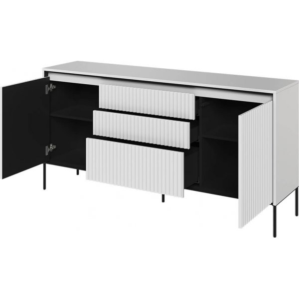 Buffet Trend L166 cm - Blanc/noir Buffet Trend L166 cm - Blanc/noir