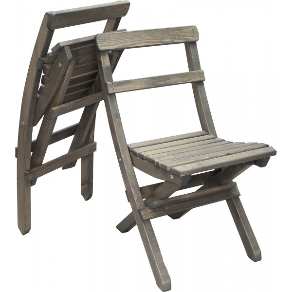 Table de groupe d'extrieur Wilma 65 x 65 cm avec 2 chaises Knohult - Gris