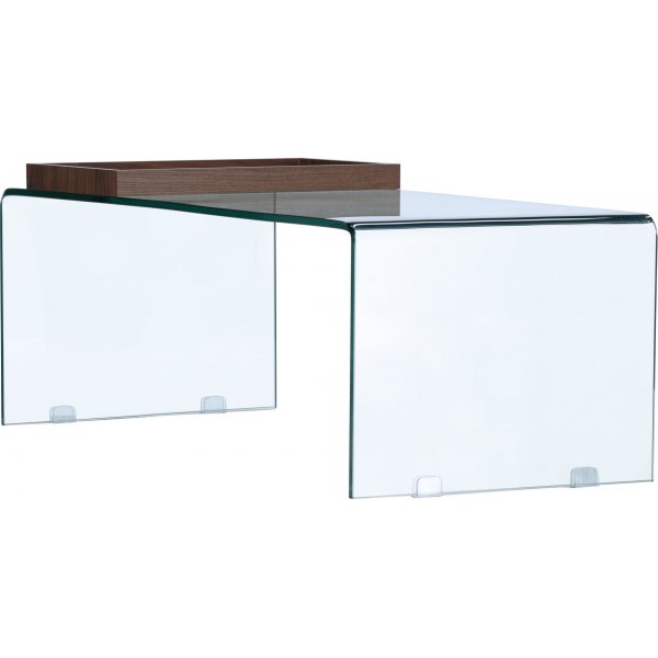Telemark soffbord 110 x 50 cm - Transparent/Valnöt Telemark soffbord 110 x 50 cm - Transparent/Valnöt