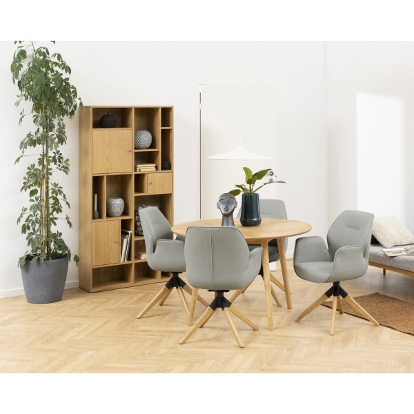 Chaise structure Aura - Gris clair/chne