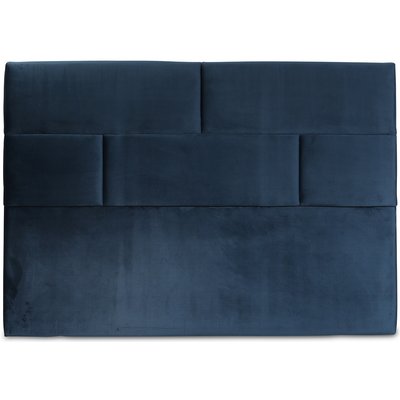 Carpe sänggavel med mönster (Blå sammet) - Valfri bredd
