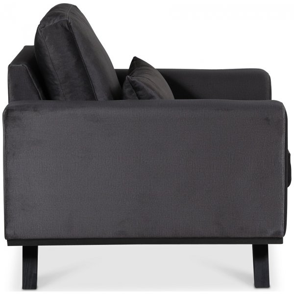 Fauteuil Ranger - Gris anthracite (velours) Fauteuil Ranger - Gris anthracite (velours)