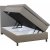 Lit coffre d'appoint avec rangement et tte de lit - 120 x 200 cm - Beige