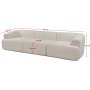 Sofia 3-sits soffa - Vit