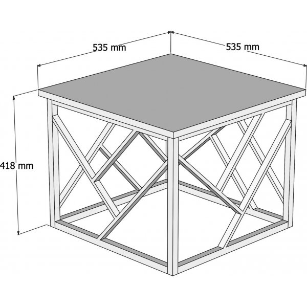 Wanda sidobord 53,5 x 53,5 cm - Safir/svart Wanda sidobord 53,5 x 53,5 cm - Safir/svart