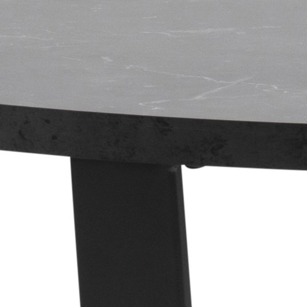 Amble runt matbord Ø110 cm - Svart/marmor Amble runt matbord Ø110 cm - Svart/marmor