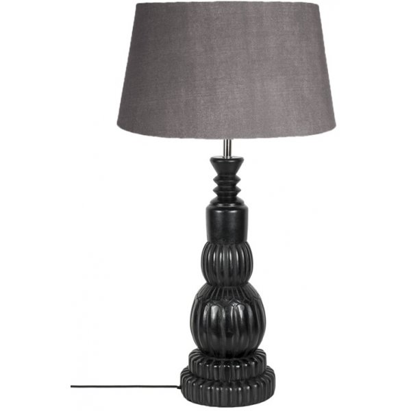 Loke lampfot EE010120 - Svart snidat trä Loke lampfot EE010120 - Svart snidat trä