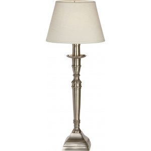Salong bordslampa - Silver/vit - 49 cm