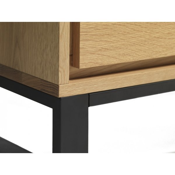 Vitrine encastrée Livia en chêne avec portes vitrées Vitrine encastrée Livia en chêne avec portes vitrées