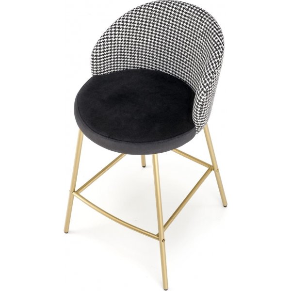 Tabouret de bar Pelican 113 - Noir/blanc/or Tabouret de bar Pelican 113 - Noir/blanc/or