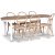 Fårö matgrupp; Ovalt matbord 160-210 cm - Vit / Oljad Ek med 6 st Danderyd No.16 matstolar Whitewash