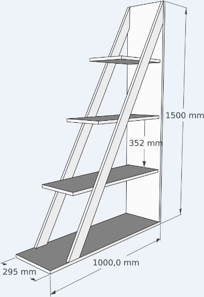 Arven bokhylla - Antracit Arven bokhylla - Antracit