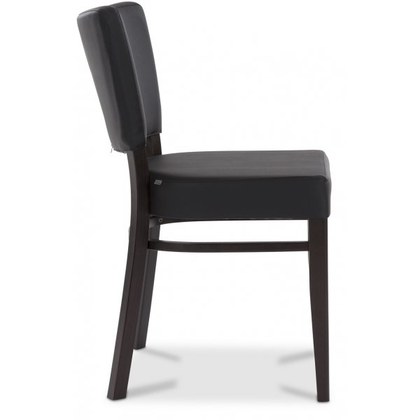 Madonna restaurangstol - Svart PU / Wenge Madonna restaurangstol - Svart PU / Wenge
