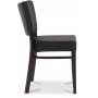Madonna restaurangstol - Svart PU / Wenge
