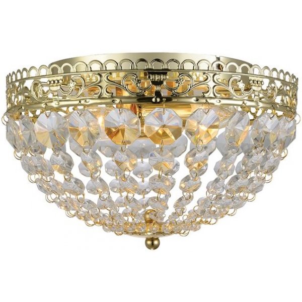 Saxholm Kristallplafond - Guld/Kristall