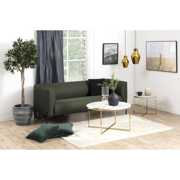 Alisma soffbord Ø80 cm - Vit marmor/guld Alisma soffbord Ø80 cm - Vit marmor/guld