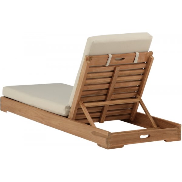 Kenya solsäng - Beige/Teak Kenya solsäng - Beige/Teak