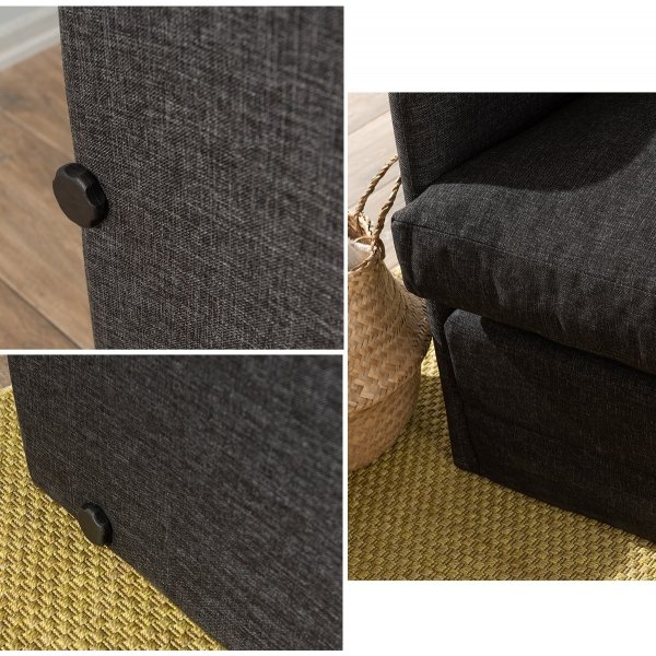 Saga 2-sits bäddsoffa - Mörkgrå Saga 2-sits bäddsoffa - Mörkgrå