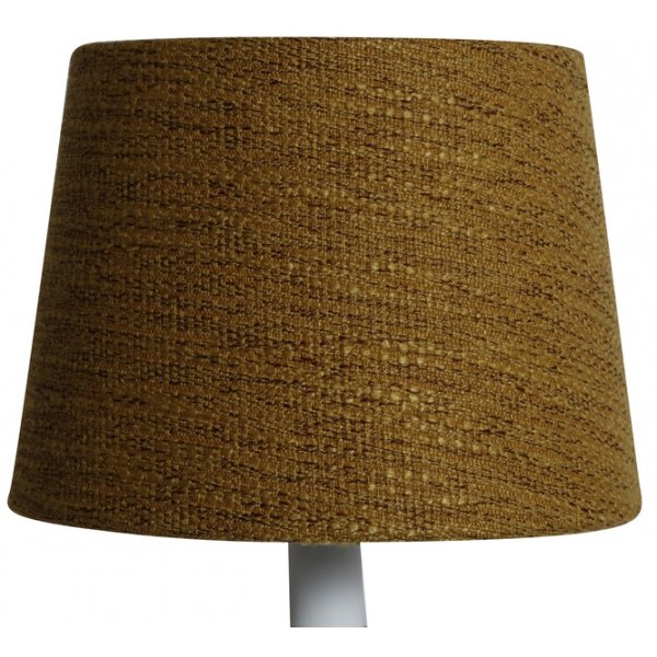 Rund lampskrm 16x20x15 cm - Guldbrun (grovt linne)
