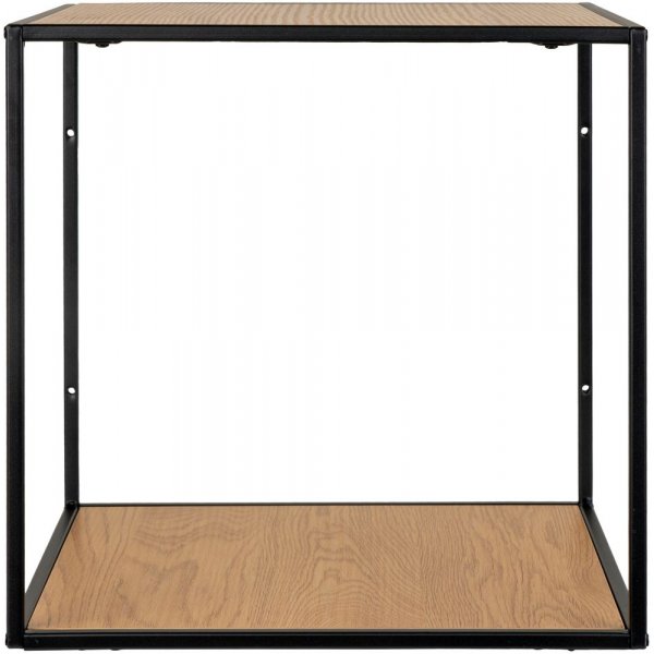 Étagère murale blanche - Noir/imitation chêne - 36x36x36 Étagère murale blanche - Noir/imitation chêne - 36x36x36