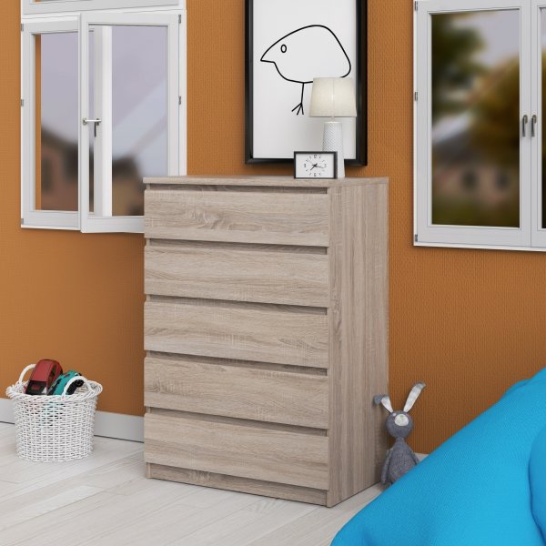 Naia byrå med 5 lådor - Tryffel Naia byrå med 5 lådor - Tryffel