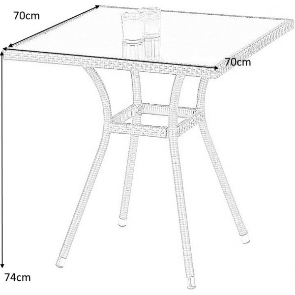 Benin matbord 70 cm - Mörkbrun konstrotting Benin matbord 70 cm - Mörkbrun konstrotting