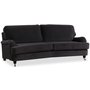 Kvarsebo Howard 3-sits svngd soffa - Mrkgr (Sammet)
