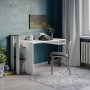 Loyd skrivbord 141x92 cm - Vit/ljus mocka